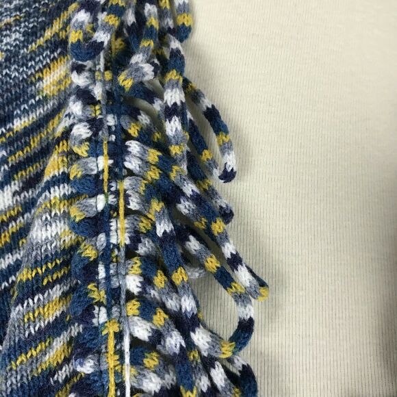 Anthropologie Moth Stripe Fringe Poncho Cardigan Sweater - Picture 5 of 7